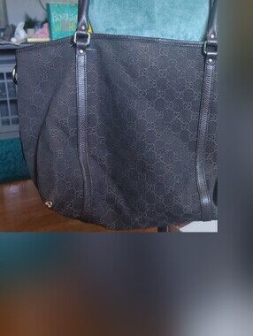 Gucci Dark Brown GG Monogram Shoulder Tote